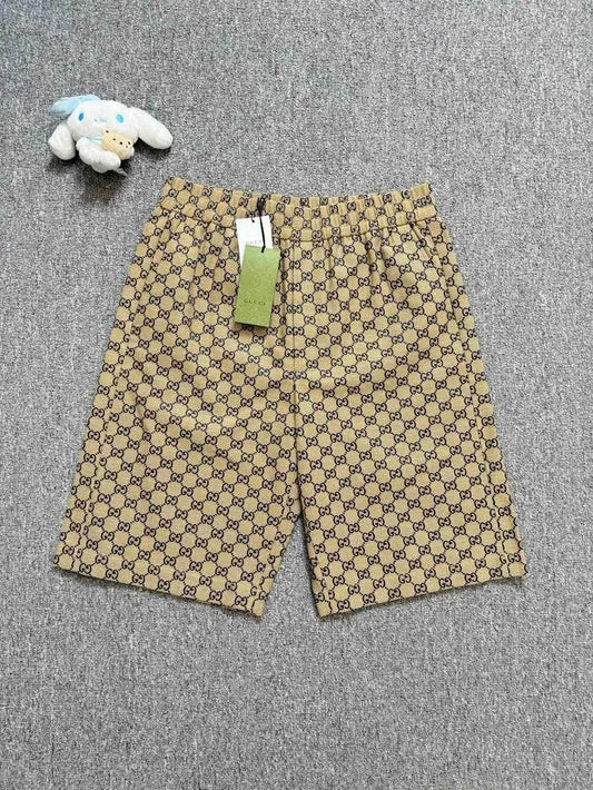 Shorts Gucci Beige Monogram Denim