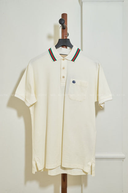 Polo Gucci Beige Logo T Shirt