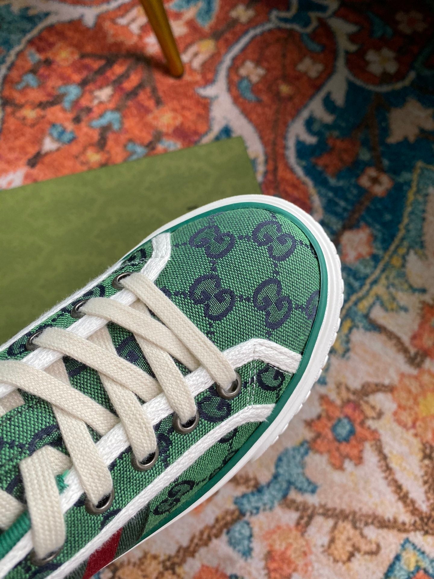 Gucci Tennis 1977 GG Multicolor high-top Green