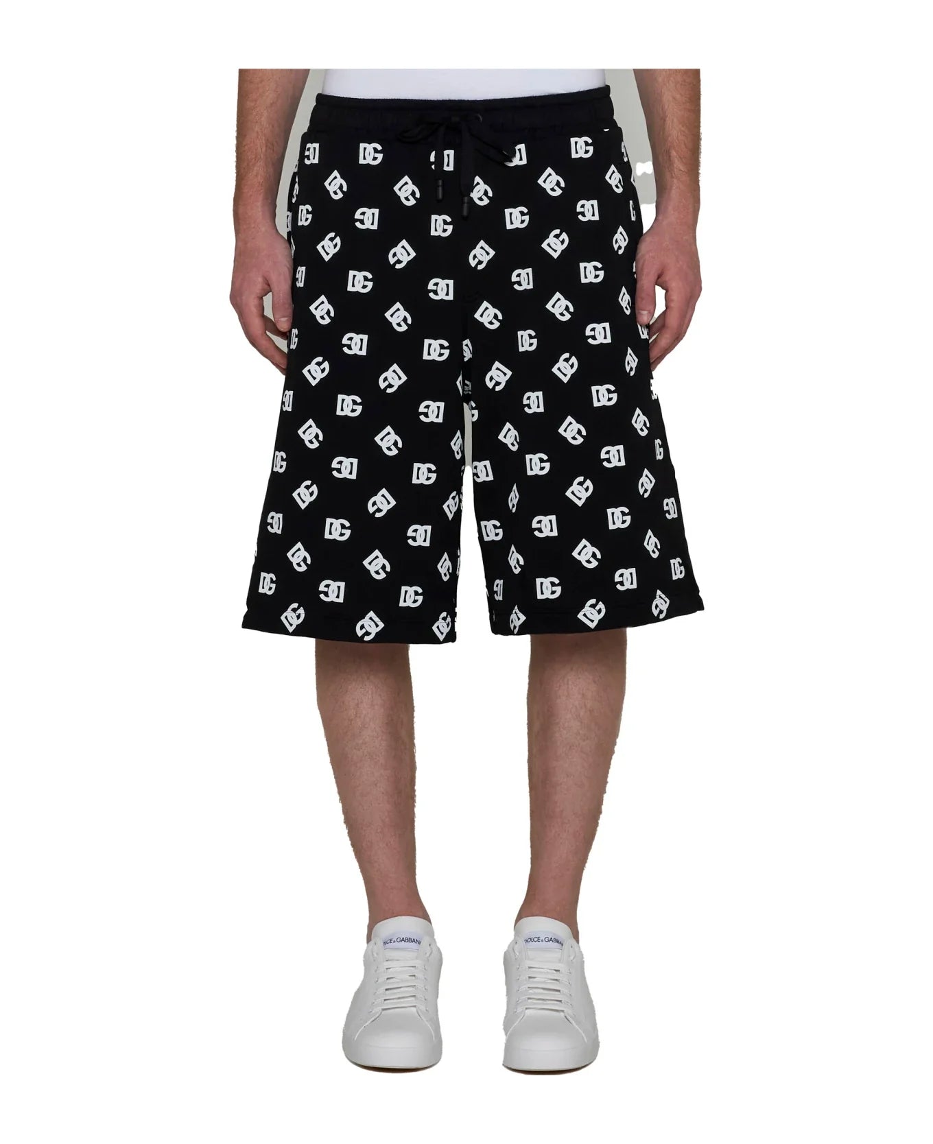 Shorts Dolce Gabbana Logo Black White