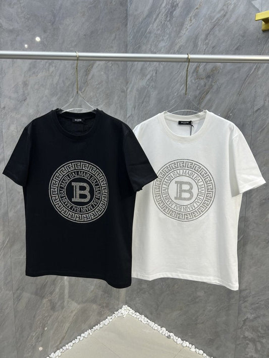 Camiseta Balmain T Shirt Logo Black White