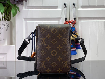 Bag S-lock Vertical Wearable Wallet Monogram Brown