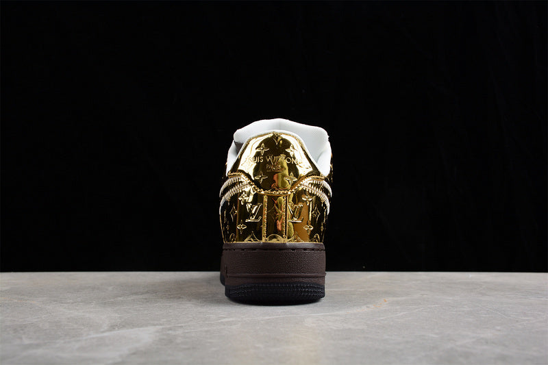 Louis Vuitton x Nike Air Force 1 Low Metallic Gold