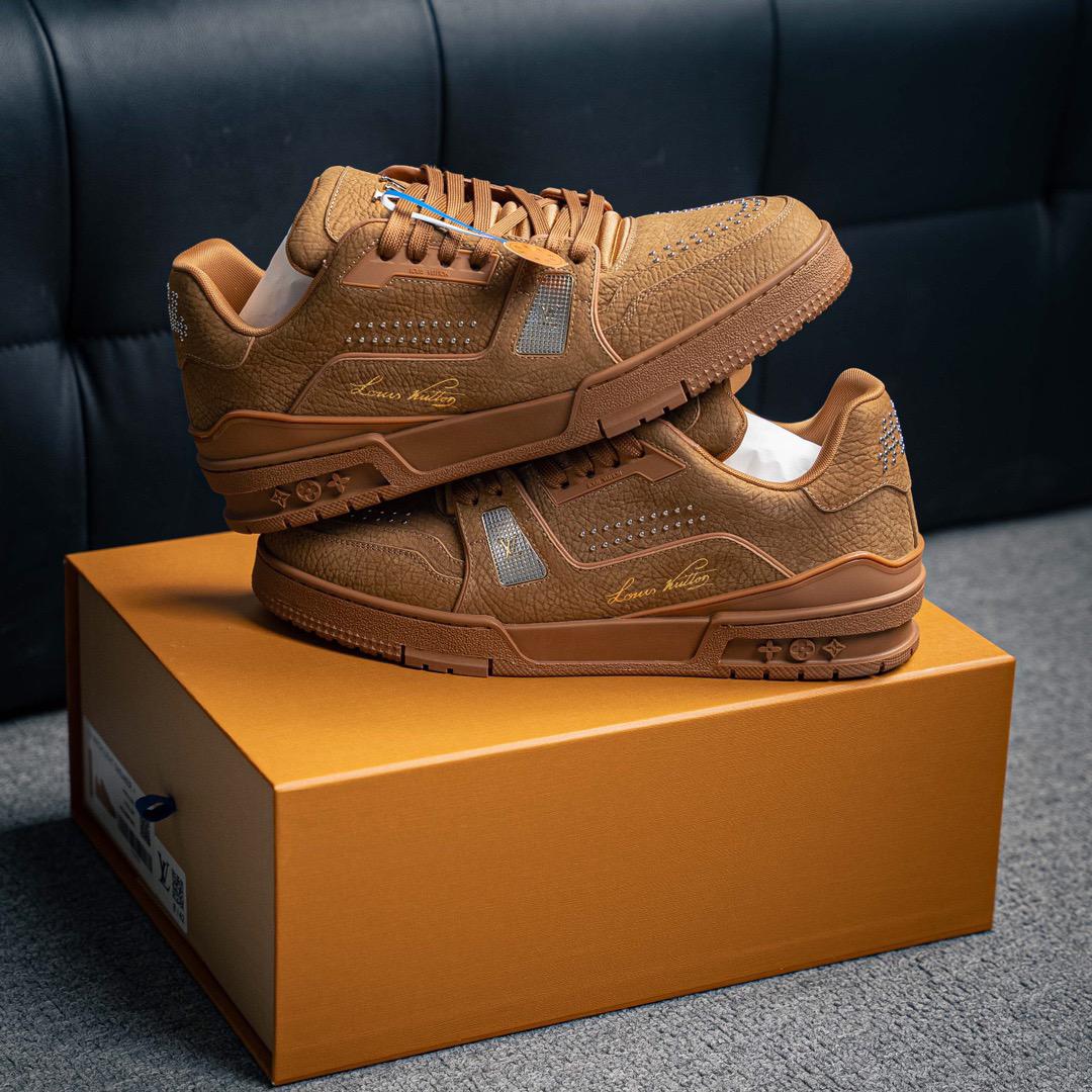 Louis Vuitton LV Trainer Brown Couro de Búfalo
