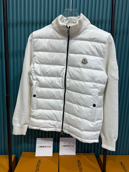 Puffer Cardigan Moncler White