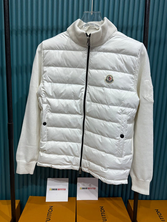 Puffer Cardigan Moncler White