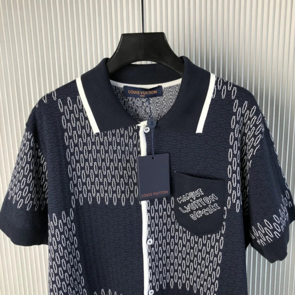 Polo Louis Vuitton Jacguard Blue