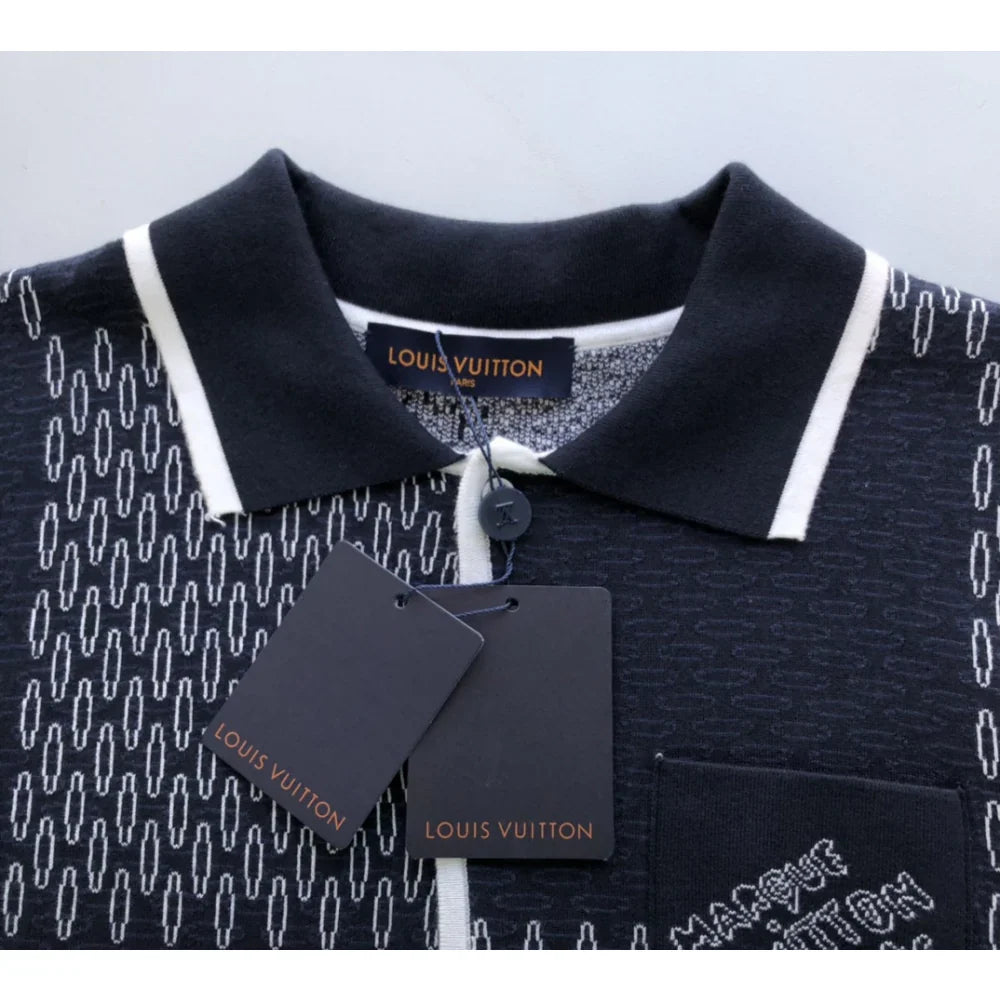 Polo Louis Vuitton Jacguard Blue