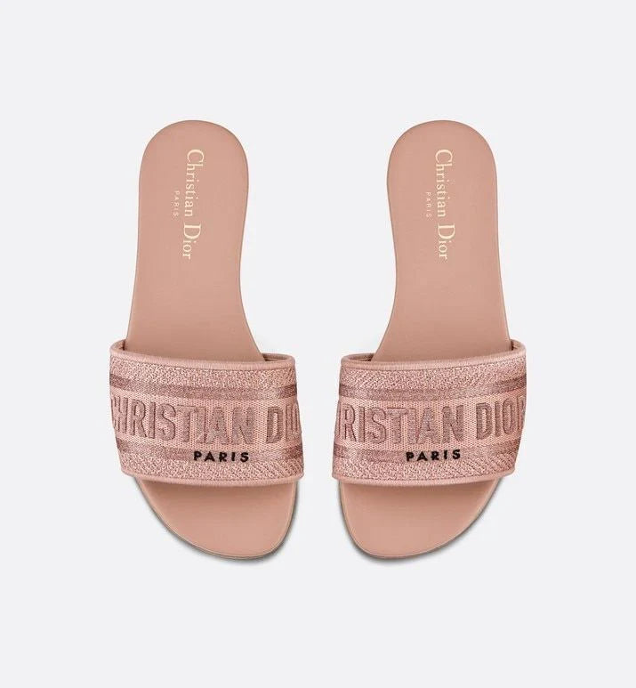 Chinelo Christian Dior Dway Rose Gold