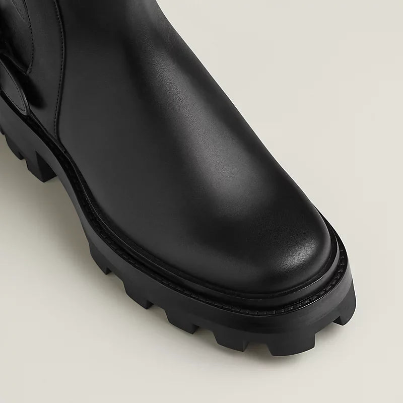 Bota Hermès Cano Alto Black