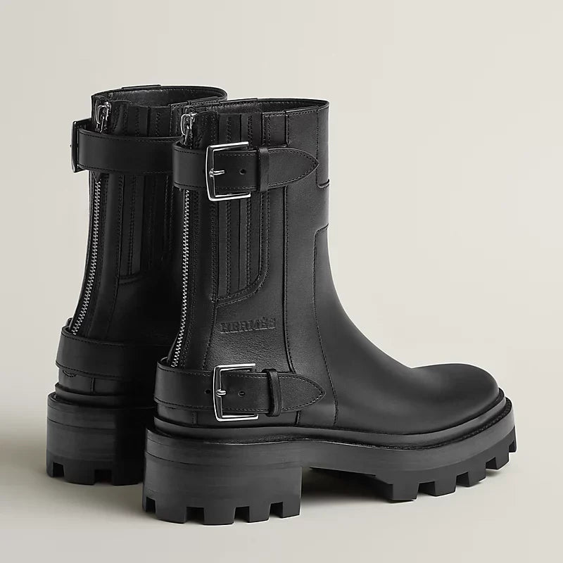 Bota Hermès Cano Alto Black