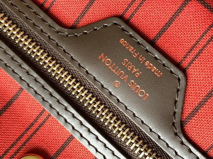 Neverfull Damier Ebene MM Cerise Lining M41358 32*29*17cm