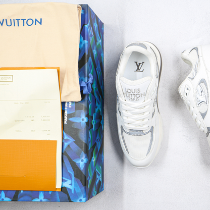 Run Away Sneakers Suede with Mesh White