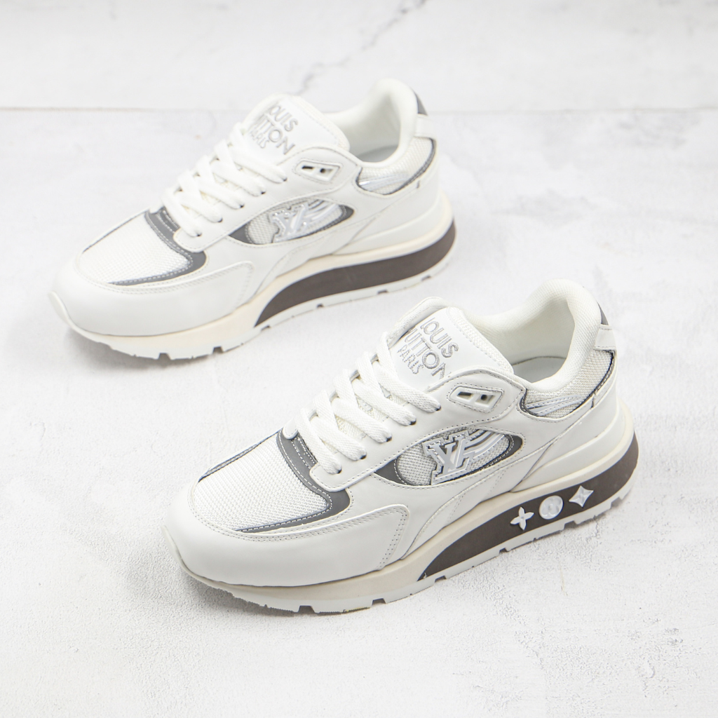 Run Away Sneakers Suede with Mesh White