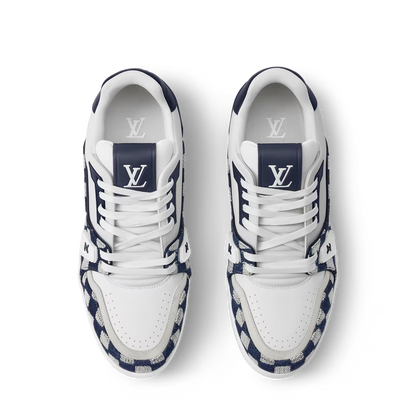 Louis Vuitton LV Trainer Monogram Denim White Blue