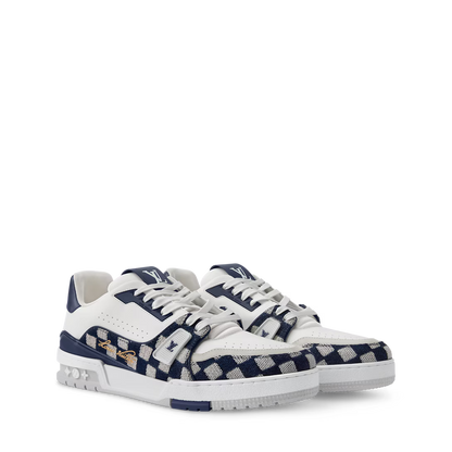 Louis Vuitton LV Trainer Monogram Denim White Blue