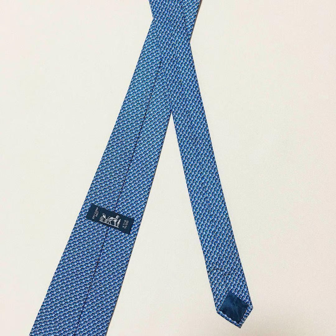Gravata Hermès Blue Francês