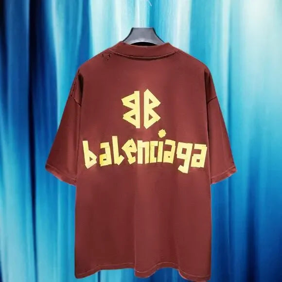 Camiseta Balenciaga Two Logo Red BB