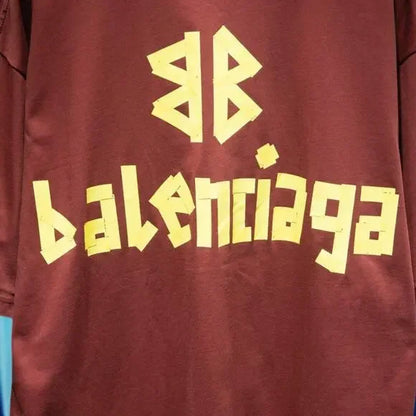 Camiseta Balenciaga Two Logo Red BB