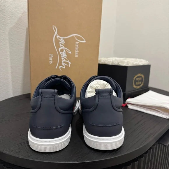 Christian Louboutin Jimmy Adolon Sneaker Leather Marine Navy