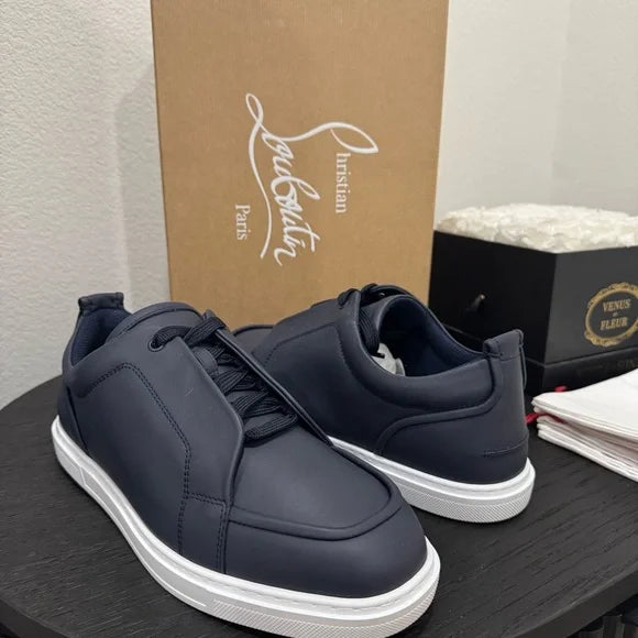 Christian Louboutin Jimmy Adolon Sneaker Leather Marine Navy