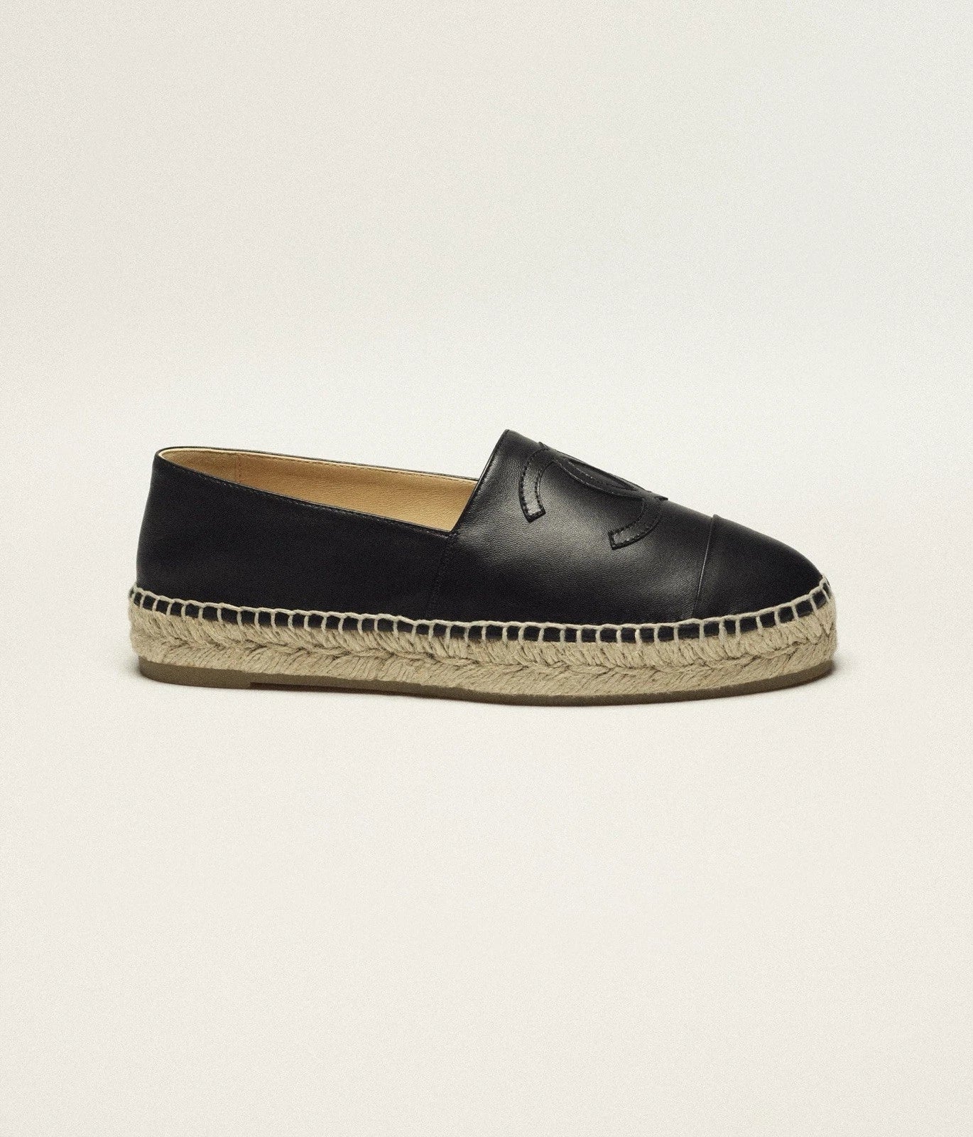Espadrilles Chanel Lambskin Black