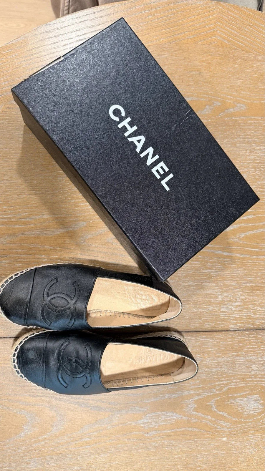 Espadrilles Chanel Lambskin Black