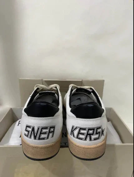Golden Goose Ball-Star Low White Nappa Black Star